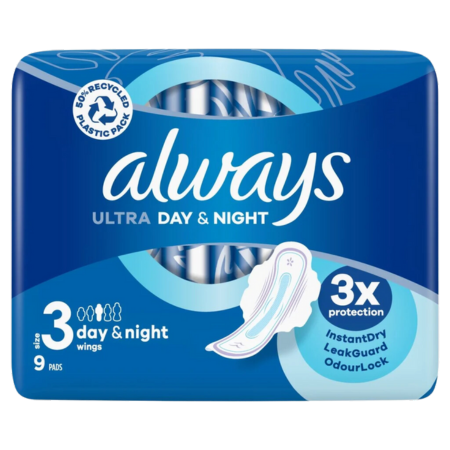 Always Ultra Day & Night Size 3 - 9 pcs