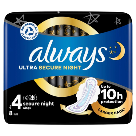 Always Ultra Secure Night Size 4 - 8 pcs