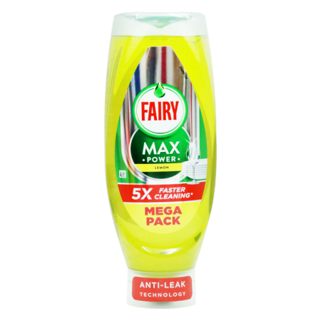 Fairy Max Power Lemon Dishwashing Liquid – 730ml