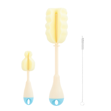 Kikka Boo Bottle Cleaning Blue Brush Set – 3 pcs
