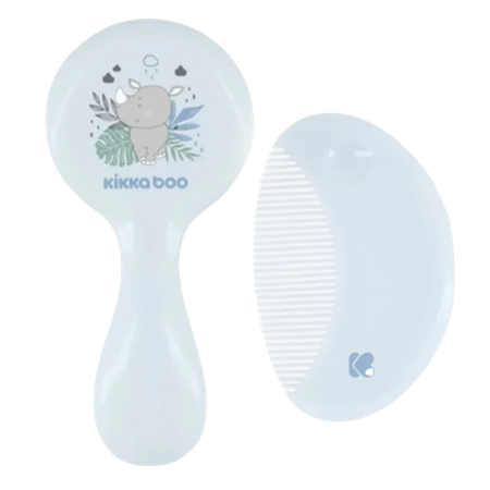 Kikka Boo Comb and Brush With Natural Bristles - Savanna Blue