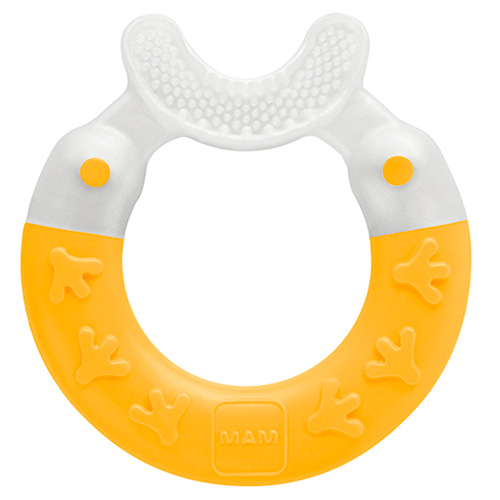 MAM Bite & Brush Teether - Yellow