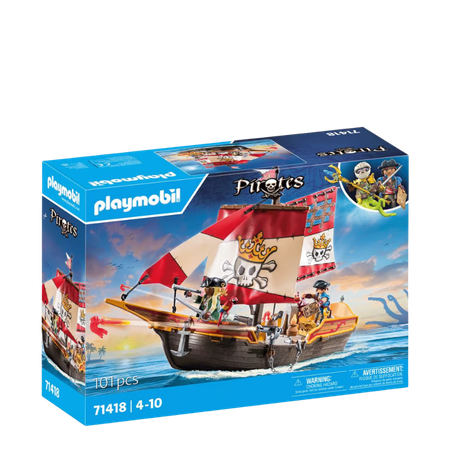 Playmobil Pirate Vs. Deeper Pirate Ship Playset - 71418