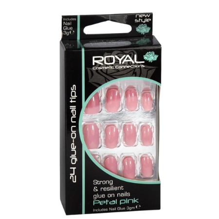 Royal Artificial Nails Petal Pink 24 pcs