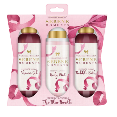 Serene Moments Coconut & Vanilla Bliss Bundle Bath Set – 3 pcs