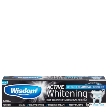Wisdom Active Whitening Charcoal Toothpaste - 100 ml