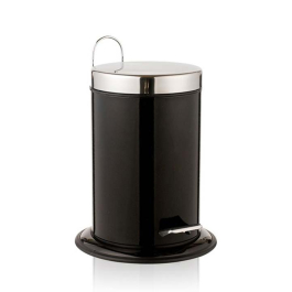 3 litre Scandinavian Bathroom Pedal bin - Black