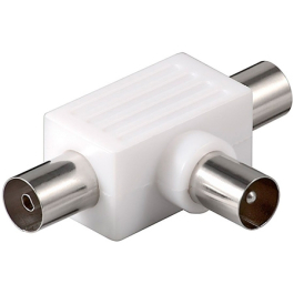 Goobay Coaxial T-Adapter - Two female/One male