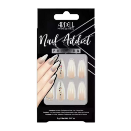 Ardell Nail Addict Nude Light Crystal Artificial Nails - 24 pcs