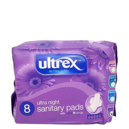 Ultrex Ultra Night Pads with Wings – 8 pcs