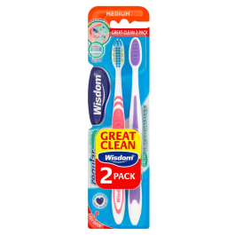 Wisdom Regular Fresh Toothbrushes - 2 pack