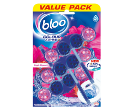 Bloo Colour Active Fresh Flowers Toilet Freshener - 3-Pack