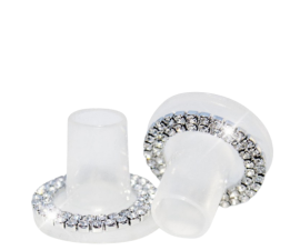 Clean Heels Heel Stoppers Transperant with Crystals - Small