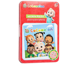 CoComelon Wooden Puzzle Tin – 48 Pcs