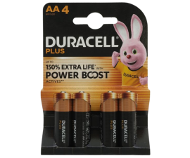 Duracell Plus Battery Mignon MN1500 AA – 4 Pcs