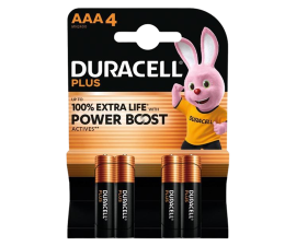 Duracell Plus Battery MN2400 AAA – 4 Pcs