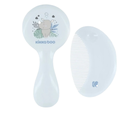 Kikka Boo Comb and Brush With Natural Bristles - Savanna Blue