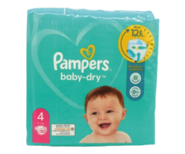 Pampers Baby-Dry Nappies Size 4 Maxi (9-14 kg) - 30 pcs