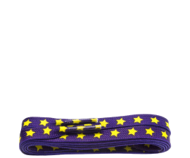 Shoestring Laces - Purple with Stars